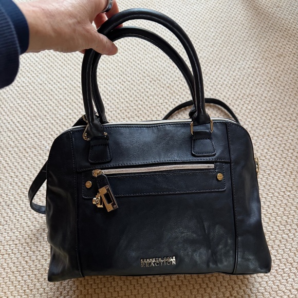 Kenneth Cole Reaction Black  Satchel Shoulder Crossbody Purse - Picture 4 of 6